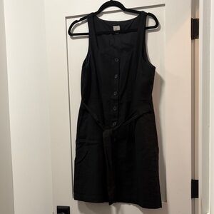 a new day Black Button-Front Mini Dress